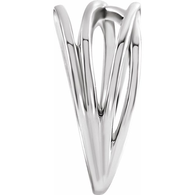 Sculpted Crossover Bypass Ring — 14K White Gold