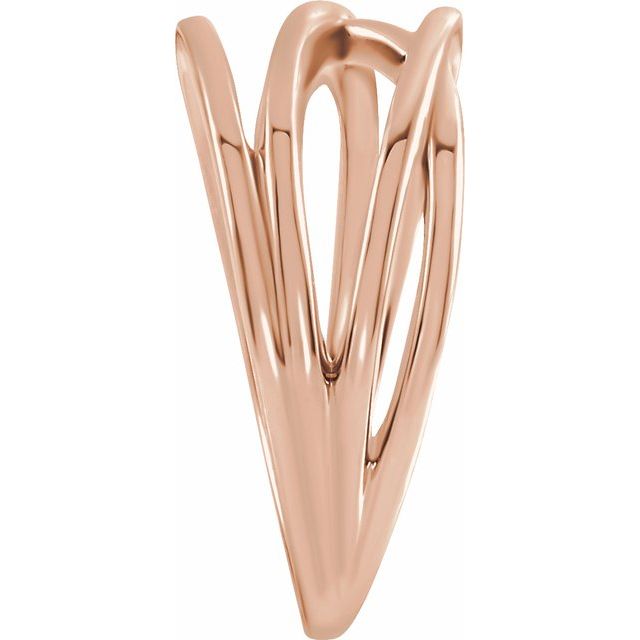 Sculpted Crossover Bypass Ring — 14K Rose Gold