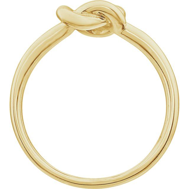 Sculpted Love Knot Ring — 14K Yellow Gold