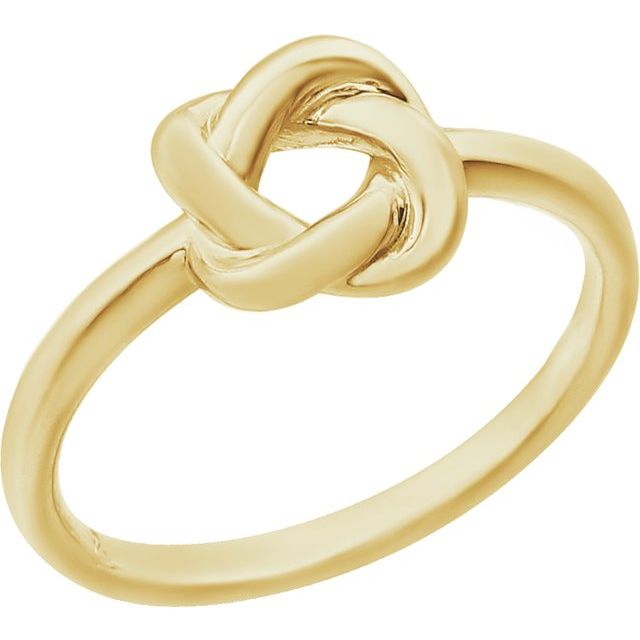 Sculpted Love Knot Ring — 14K Yellow Gold