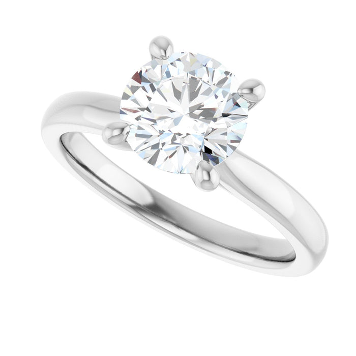 14K White | Round