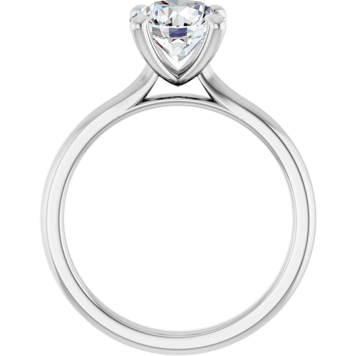 14K White | Round
