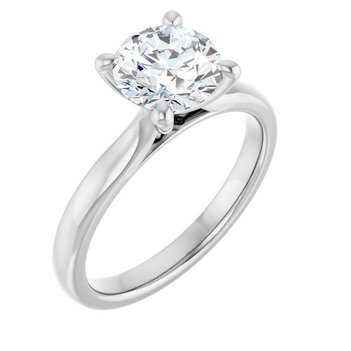 14K White | Round