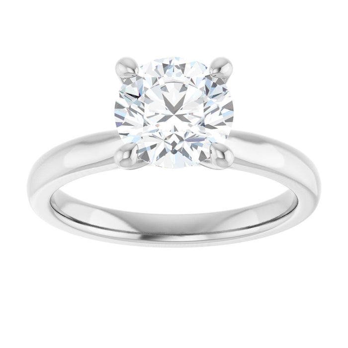 14K White | Round