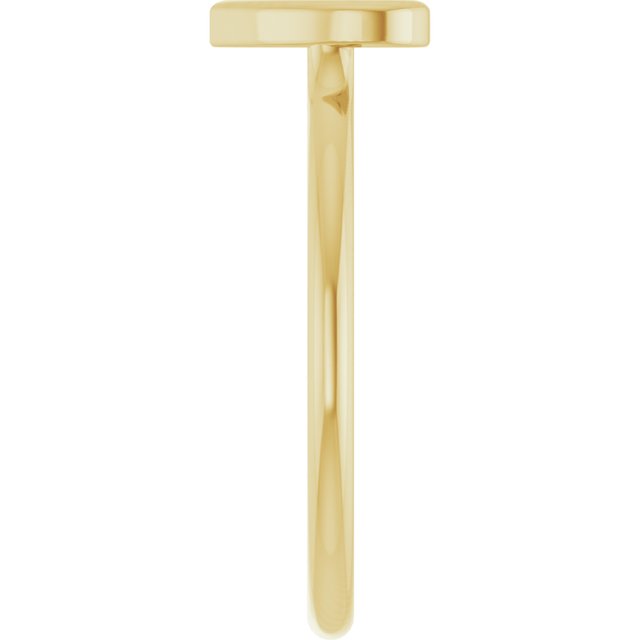 Open Heart Cutout Stackable Ring — 14K Yellow Gold
