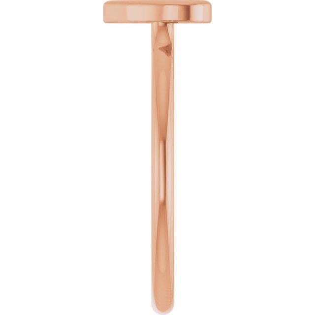 Open Heart Cutout Stackable Ring — 14K Rose Gold