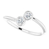 Natural White Sapphire | Round | 3mm | Natural Diamond | Round | 3mm
