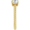 71833 / Set / 14K Yellow / 3-Stone / Oval / 8 X 6 Mm / Lab-Grown Diamond / Polished / 3 Ctw Lab-Grown Diamond 3-Stone Ring