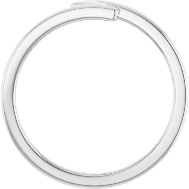 Lightning Bolt Negative-Space Stackable Ring — 14K White Gold