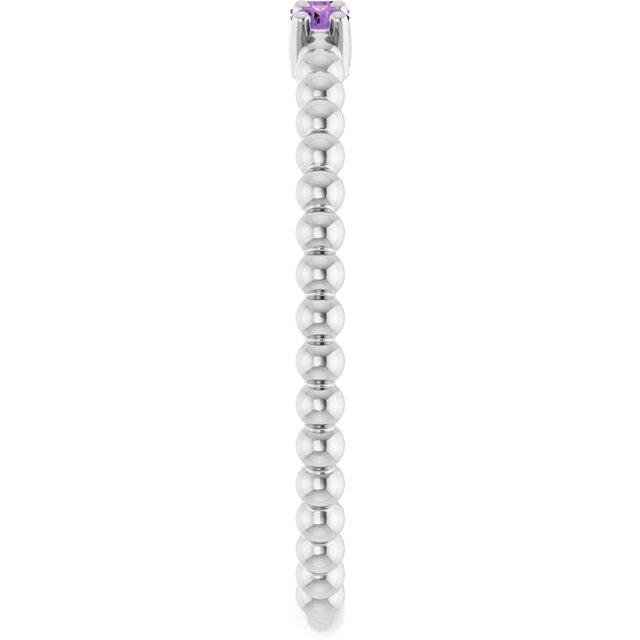 Natural Amethyst | Round | 2mm