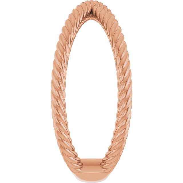 Twisted Rope Criss-Cross Ring — 14K Rose Gold