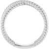 51737 / Ring / 14K White / Polished / Criss-Cross Rope Ring