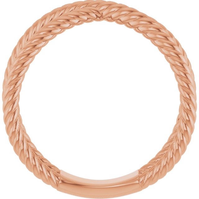 Twisted Rope Criss-Cross Ring — 10K Rose Gold