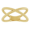 51737 / Ring / 14K Yellow / Polished / Criss-Cross Rope Ring