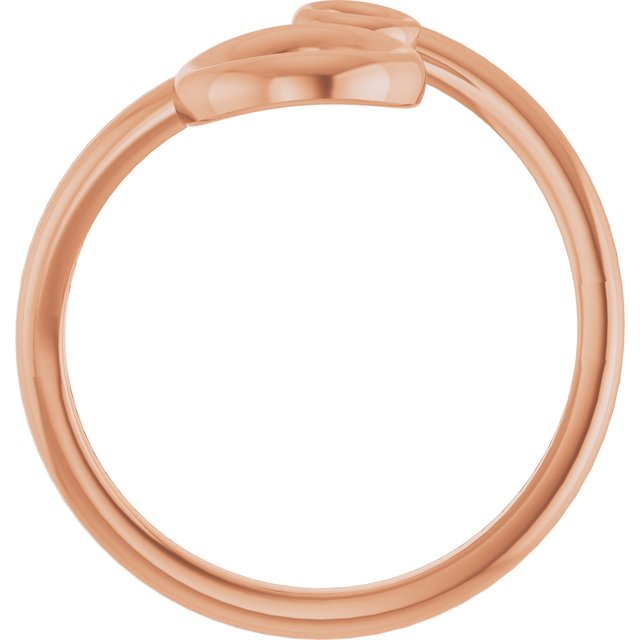 Double Open Circle Bypass Ring — 14K Rose Gold