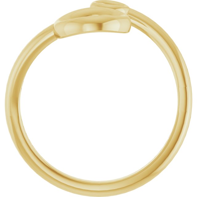 Double Open Circle Bypass Ring — 14K Yellow Gold