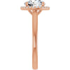 14K Rose Gold 8 mm Round Halo-Style Engagement Ring Mounting