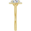 14K Yellow Gold 8x6 mm Oval Halo-Style Engagement Ring Mounting