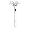 14K White Gold 8x5 mm Pear Halo-Style Engagement Ring Mounting