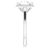 14K White Gold 8 mm Square Halo-Style Engagement Ring Mounting