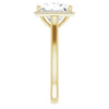 14K Yellow Gold 8 mm Square Halo-Style Engagement Ring Mounting