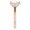 14K Rose Gold 8 mm Square Halo-Style Engagement Ring Mounting