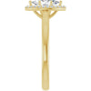 14K Yellow Gold 8x4 mm Marquise Halo-Style Engagement Ring Mounting