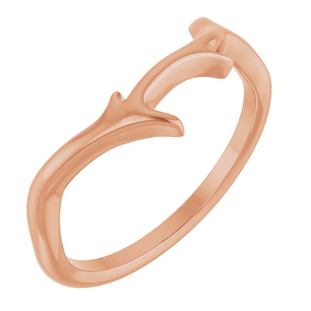 Branch Contour Stackable Band — 14K Rose Gold