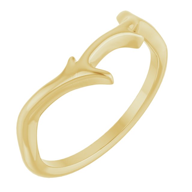 Branch Contour Stackable Band — 14K Yellow Gold