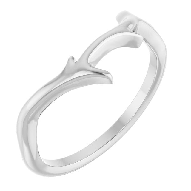 Branch Contour Stackable Band — Platinum