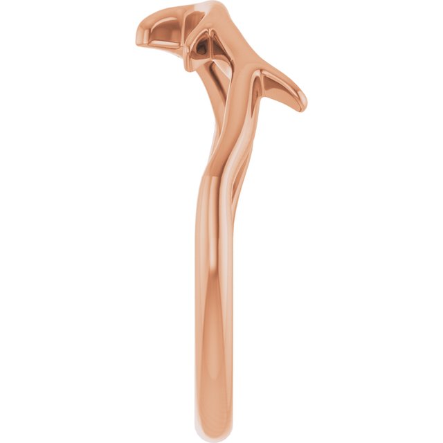 Branch Contour Stackable Band — 18K Rose Gold