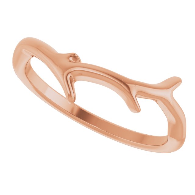 Branch Contour Stackable Band — 14K Rose Gold