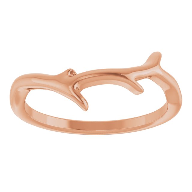 Branch Contour Stackable Band — 18K Rose Gold
