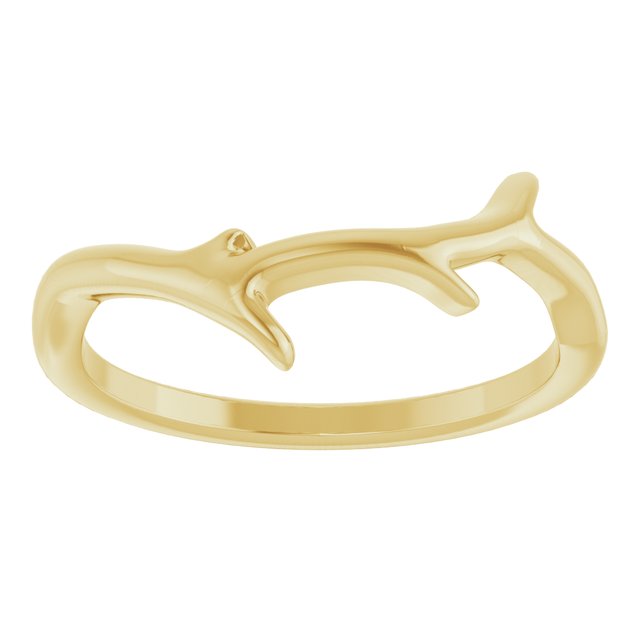 Branch Contour Stackable Band — 10K Yellow Gold