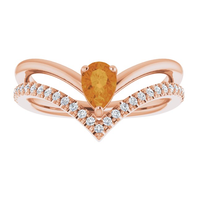 Natural Citrine | Pear | 6 x 4mm
