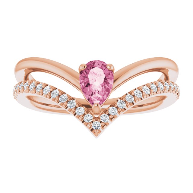 Natural Pink Tourmaline | Pear | 6 x 4mm