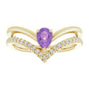 Natural Amethyst | Pear | 6 x 4mm