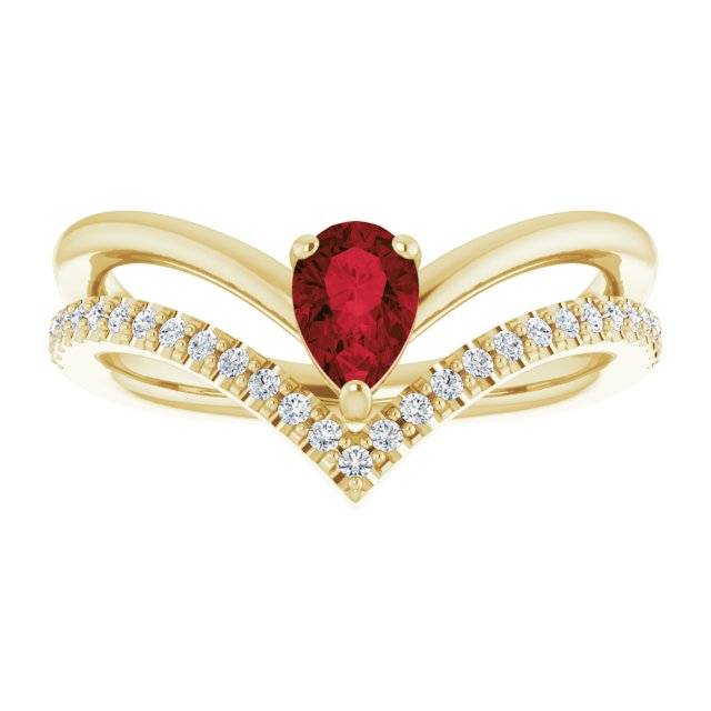 Natural Mozambique Garnet | Pear | 6 x 4mm