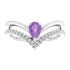 Natural Amethyst | Pear | 6 x 4mm