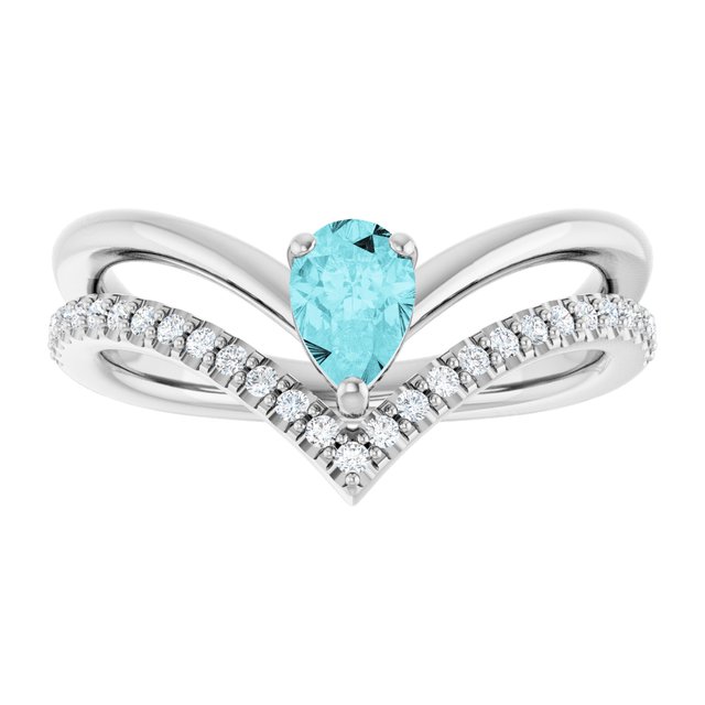 Natural Blue Zircon | Pear | 6 x 4mm