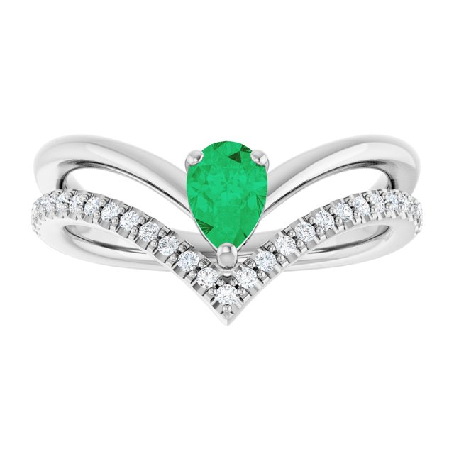 Natural Emerald | Pear | 6 x 4mm