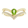 Natural Peridot | Pear | 6 x 4mm