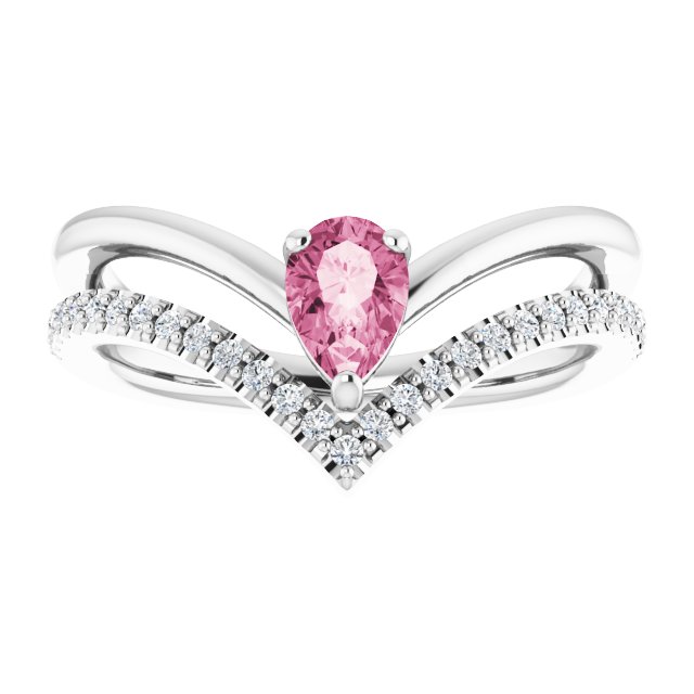 Natural Pink Tourmaline | Pear | 6 x 4mm