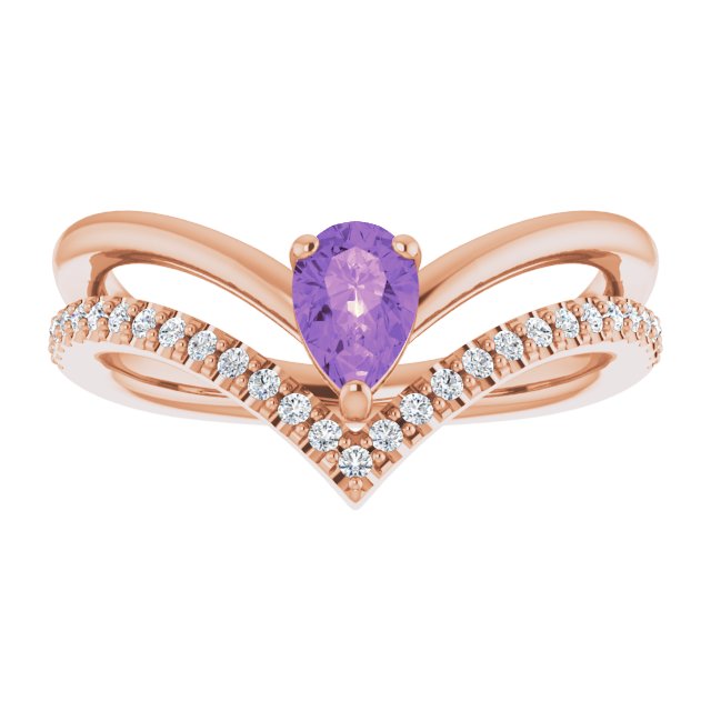 Natural Amethyst | Pear | 6 x 4mm