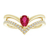 Natural Ruby | Pear | 6 x 4mm | Lab-Grown Ruby | Pear | 6 x 4mm