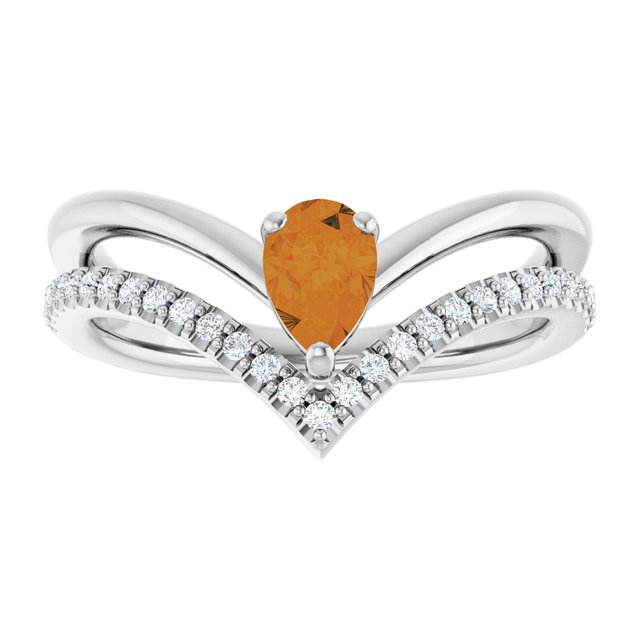 Natural Citrine | Pear | 6 x 4mm