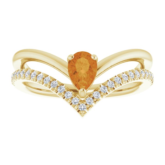 Natural Citrine | Pear | 6 x 4mm
