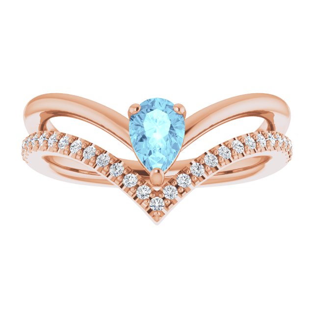 Natural Aquamarine | Pear | 6 x 4mm