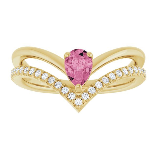 Natural Pink Tourmaline | Pear | 6 x 4mm