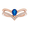 Natural Blue Sapphire | Pear | 6 x 4mm | Lab-Grown Blue Sapphire | Pear | 6 x 4mm